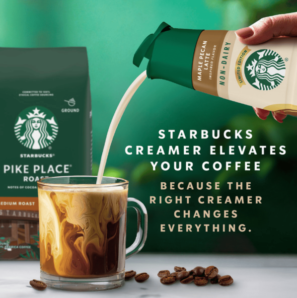 Растительные сливки для кофе Starbucks Non-Dairy Oatmilk Maple Pecan Latte Creamer 828 мл 9523 фото