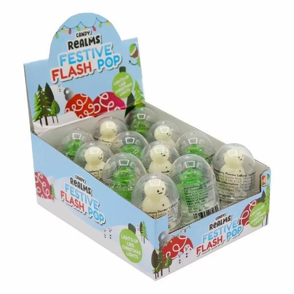 Цукерки з сюрпризом флеш-попси Candy Realms Festive Flash Pops 1шт 6122 фото