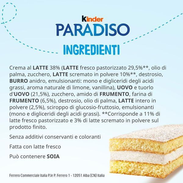 Бісквітні тістечка Ferrero Kinder Paradiso 4шт х 29г 9959 фото