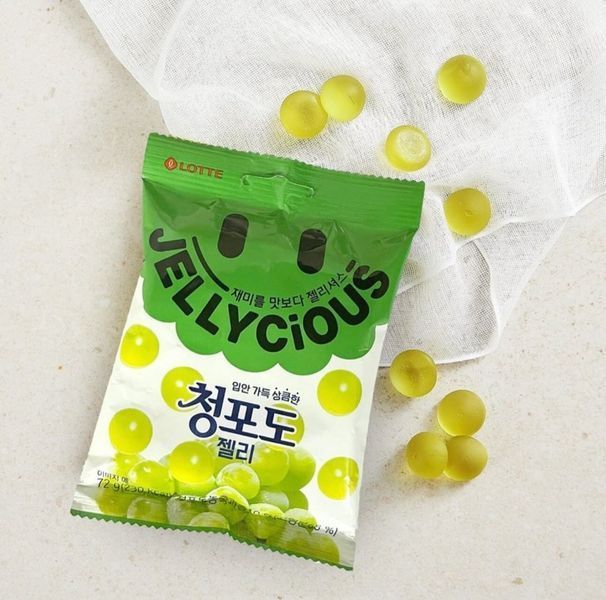Желейные конфеты Lotte Jellycious Green Grape Jelly 72г 9022 фото