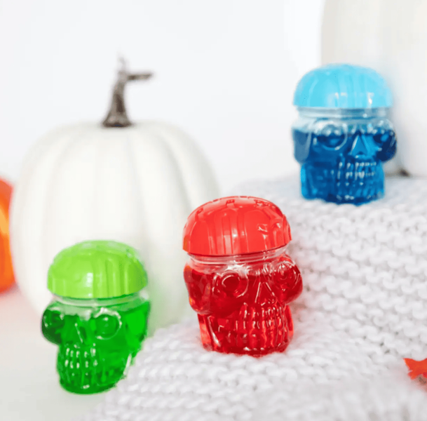 Череп з рідкою цукеркою Halloween Skull Sour Blueberry Candy Slime 1шт 11867 фото
