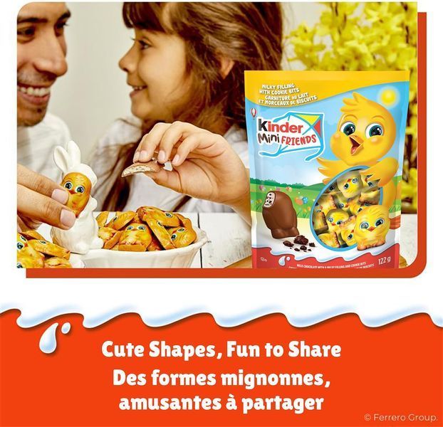 Шоколадні цукерки Kinder Mini Friends Chicken Milk Chocolate 18шт 122г 8213 фото