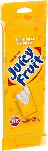 Жевательная резинка Wrigley's Juicy Fruit Fruit Flavoured Chewing Gum 3 пачки по 15 стиков 7975 фото