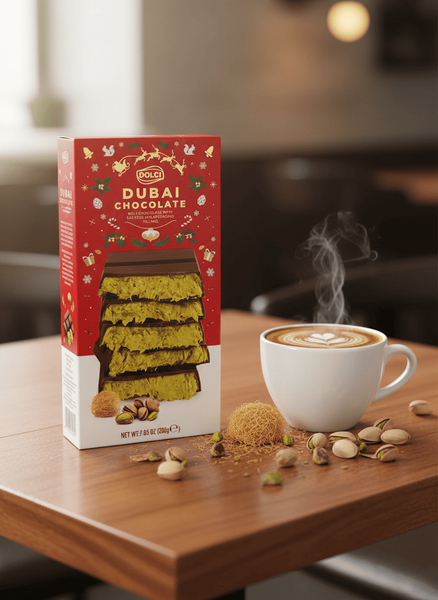 Рождественский шоколад Bolci Dubai Chocolate Milk Kadayif Pistachio 200г 10058 фото
