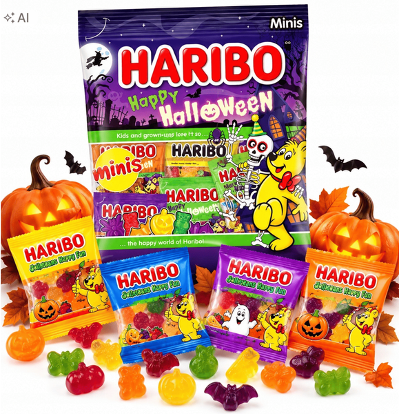 Жевательные конфеты Haribo Happy Halloween Minis 250г 11918 фото