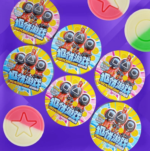 Леденцы Squid Game Dalgona Biscuits Korean Fruit Candy Игра в Кальмара 27г 9023 фото