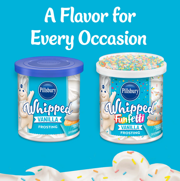 Белая глазурь с цветной посыпкой Pillsbury Funfetti Whipped Vanilla Frosting 340г 8457 фото