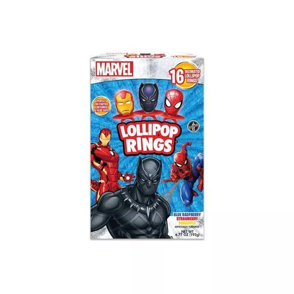 Леденцы Marvel Halloween Lollipop Rings 192 g 5723 фото