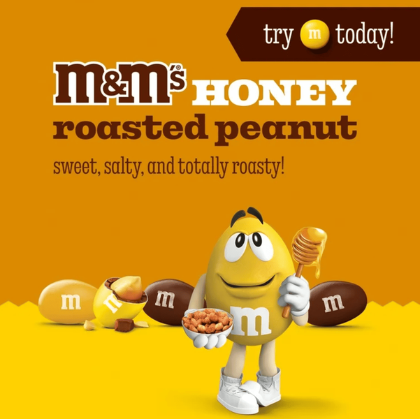 Драже M&M's Honey Roasted Peanut Chocolate Candy 49г 11718 фото