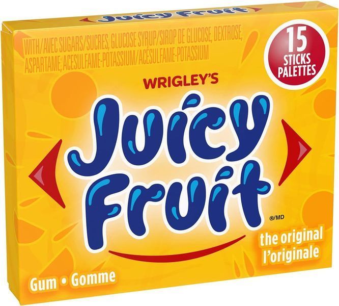Жевательная резинка Wrigley's Juicy Fruit Fruit Flavoured Chewing Gum 3 пачки по 15 стиков 7975 фото