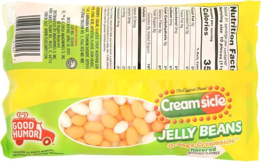 Драже Good Humor Orange Creamsicle Jelly Beans 340г 8508 фото