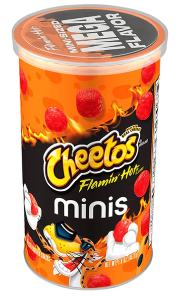 Сырные шарики Cheetos Minis Flamin' Hot Cheese Flavored Snacks 42.5г 10436 фото