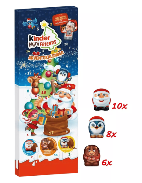 Адвент календар Ferrero Kinder Mini Friends Advent Calendar 164г 7621 фото
