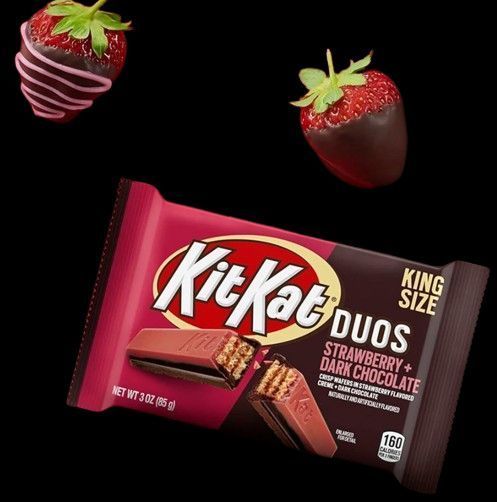 Шоколадний батончик KIT KAT DUOS Chocolate Strawberry Creme Wafer King Size, 85г 6596 фото