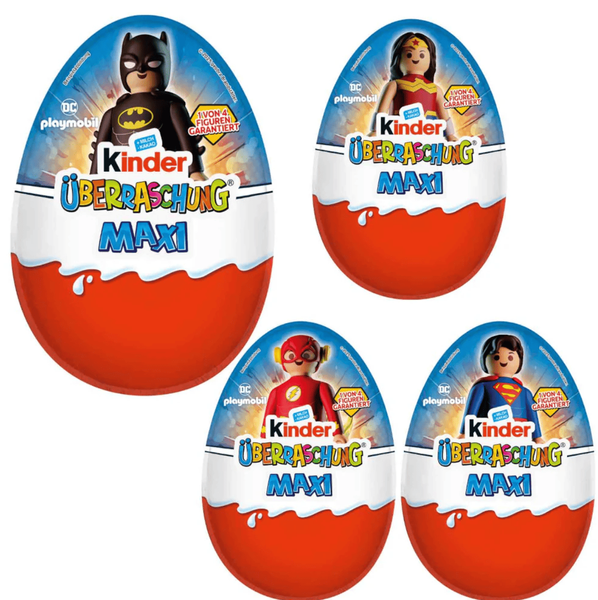 Шоколадне яйце​​​​​​​&nbsp;Kinder Surprise Maxi Classic Egg DC Playmobil 100г (BBD 10/04/2026) 9357 фото