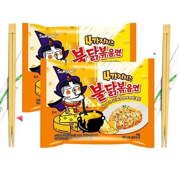 Лапша быстрого приготовления Samyang​​​​​​​&nbsp;Buldak Four Cheese Hot Chicken Ramen Noodles 130 г 7339 фото