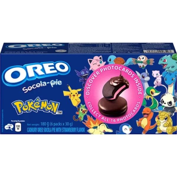 Печиво Oreo Socola Pie Pokemon Edition Strawberry 180г 7289 фото