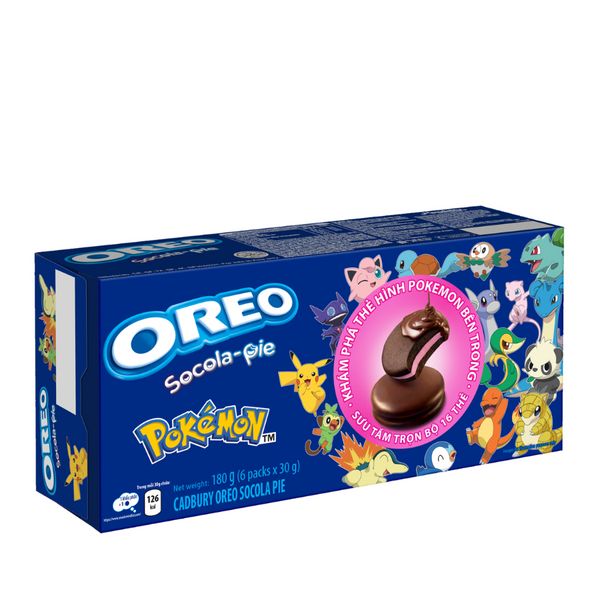 Печенье Oreo Socola Pie Pokemon Edition Strawberry 180г 7289 фото