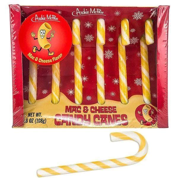 Льодяники-тростини Archie McPhee Mac & Cheese Candy Canes 108г 9698 фото