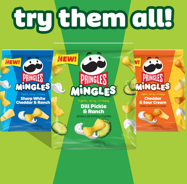 Снеки Pringles Mingles Dill Pickle and Ranch Puffed Snacks 155 г 7572 фото