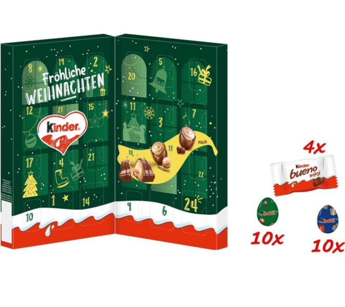 Адвент-календар Kinder Fr&ouml;hliche Weihnachten 121г 9745 фото