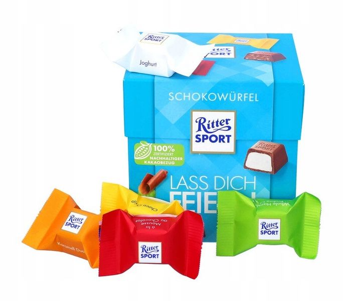 Набор Конфет Ritter Sport Schokowürfel Lass Dich Feiern 176g 5362 фото