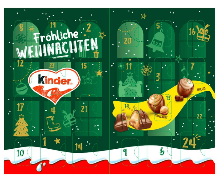 Адвент-календар Kinder Fr&ouml;hliche Weihnachten 121г 9745 фото
