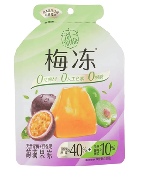 Конжак желе Liuliumei Fruit Jelly Green Plum and Passion Fruit Flavor 120г 11106 фото