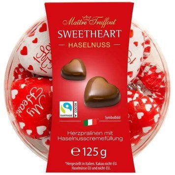 Шоколадные конфеты Maitre Truffaut Sweetheart Haselnuss 125g 11285 фото
