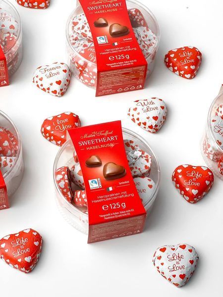 Шоколадные конфеты Maitre Truffaut Sweetheart Haselnuss 125g 11285 фото