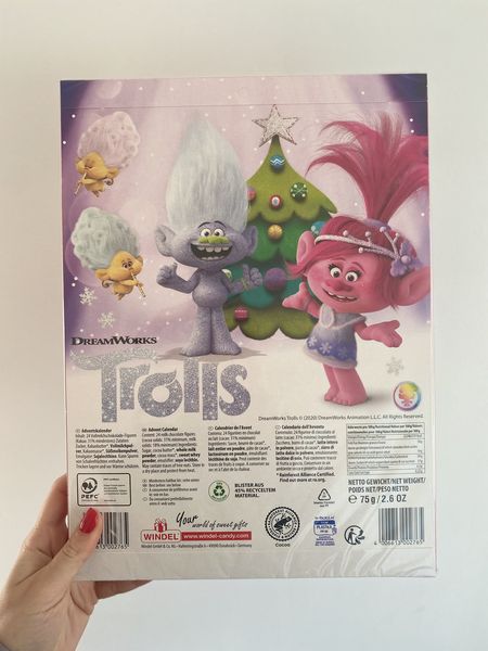 Адвент календар Trolls Advent Calendar 75g 2211 фото