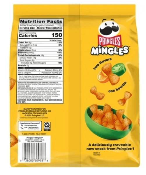 Снек Pringles Mingles Jalapeno & Queso 155г 9861 фото