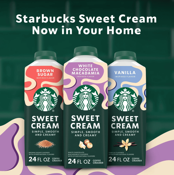 Вершки Starbucks Brown Sugar Flavored Sweet Cream Creamer 710мл 10804 фото