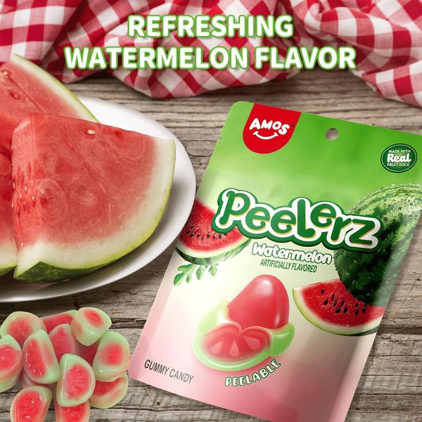 Желейные конфеты Amos Peelerz Peelable Watermelon Gummy Candy 170г 10605 фото