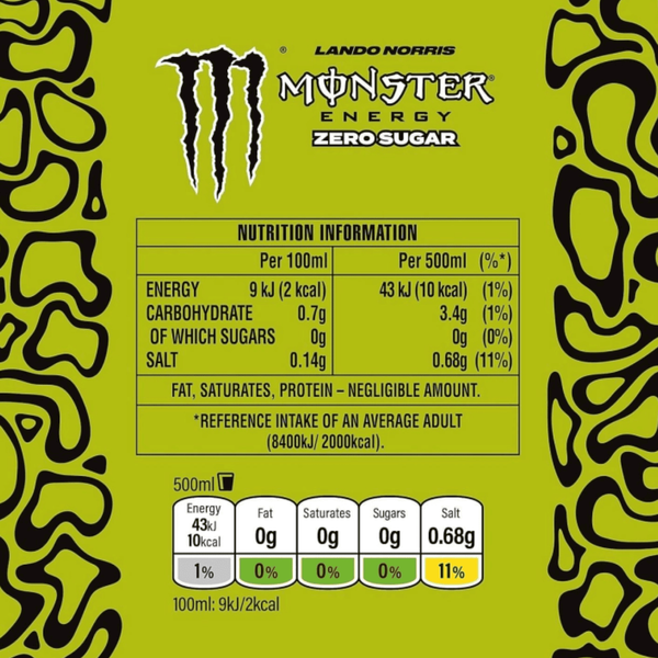 Энергетик Monster Energy Drink Lando Norris Zero Sugar 500мл 9024 фото