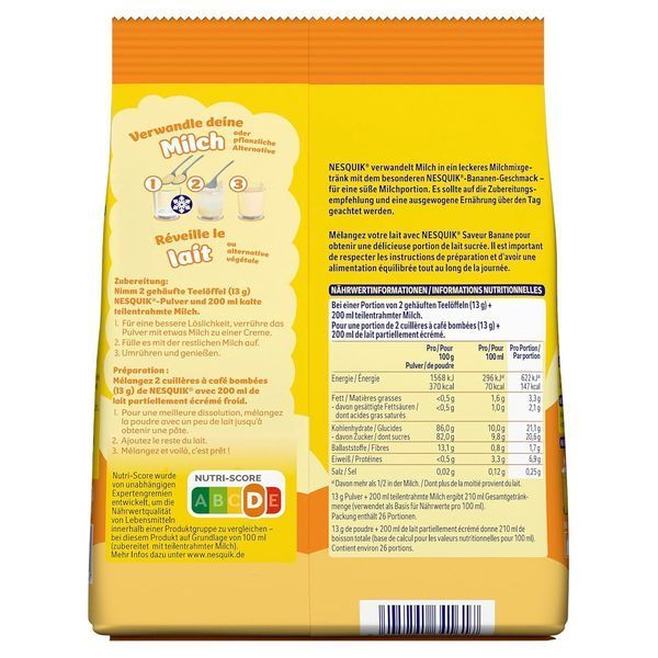 Молочный напиток Nestle Nesquik Milk Mix Banana 350г 9174 фото
