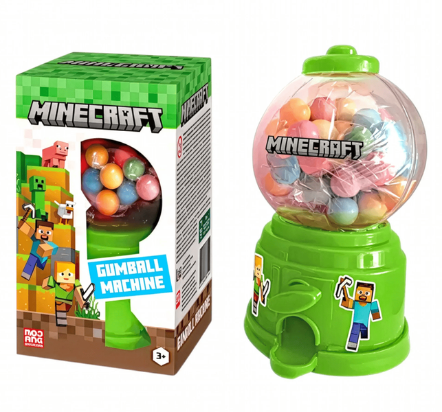 Диспенсер Minecraft Gumball Candy Machine 100г 11576 фото