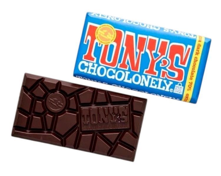 Шоколад Tony's Chocolonely Dark Chocolate 70% Pure 180г 10907 фото