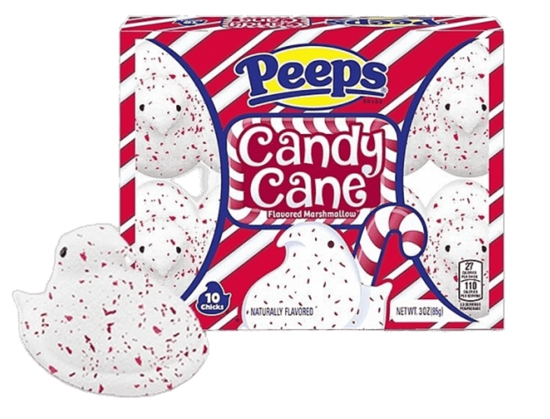 Маршмеллоу Peeps Candy Cane Marshmallow Chicks 85г 9714 фото