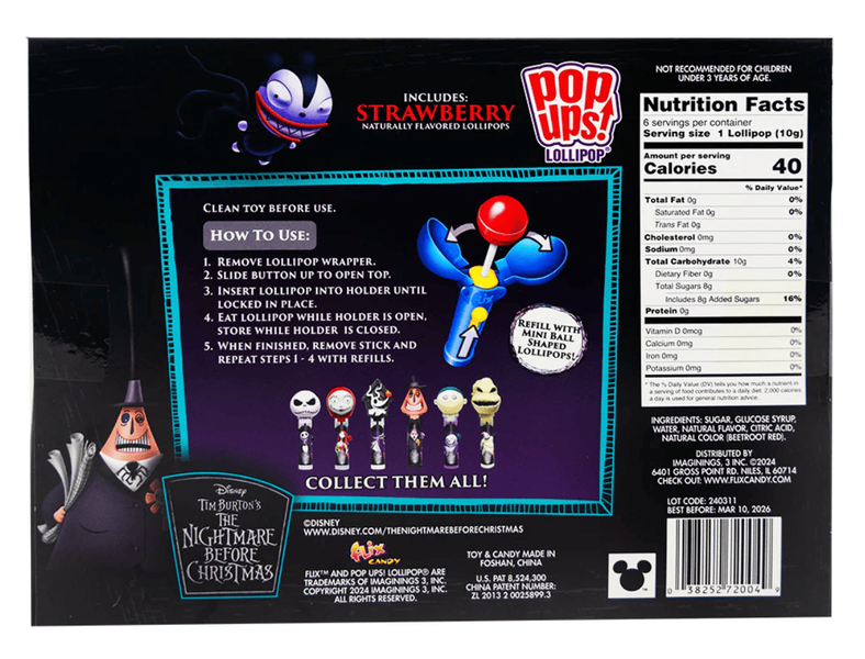 Набор леденцов The Nightmare Before Christmas Pop Ups 60г 9425 фото