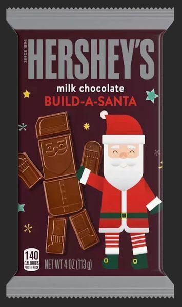 Шоколад Hershey's Build-A-Santa Milk Chocolate Candy 113 g 4330 фото