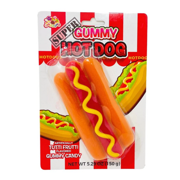 Жевачка Albert's Super Gummy Hot Dog Tutti Frutti 150 g 4432 фото