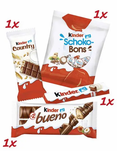 Новорічний набір солодощів з м&rsquo;якою іграшкою Ельф Kinder Maxi Mix 133г 7640 фото