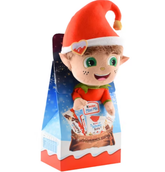 Новорічний набір солодощів з м&rsquo;якою іграшкою Ельф Kinder Maxi Mix 133г 7640 фото