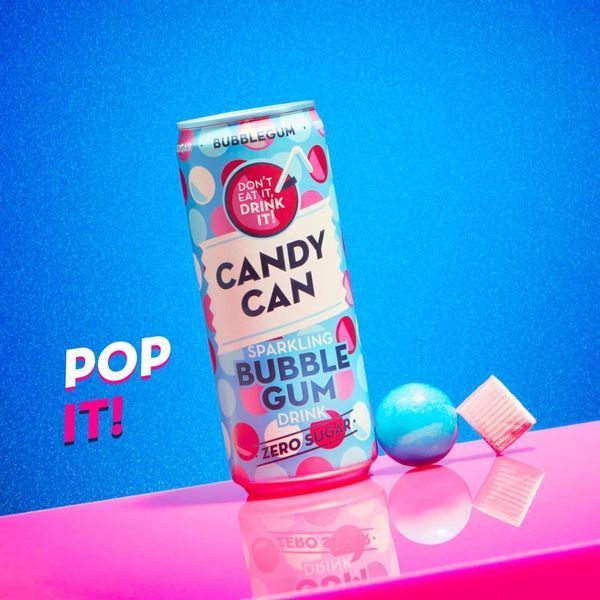 Напиток Candy Can Sparkling Bubblegum Zero Sugar 330мл 6701 фото