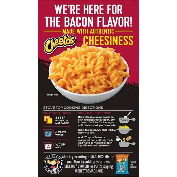 Макарони з беконом Cheetos Mac'n Cheese Cheesy Bacon 6183 фото