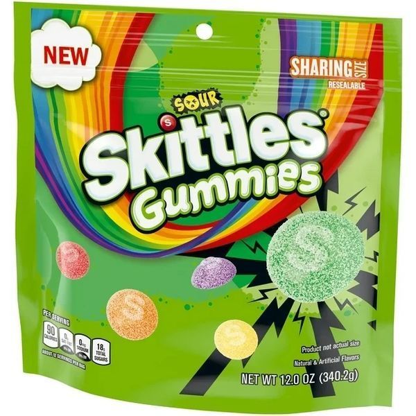 Желейки Skittles Gummies Sour Sharing Size 340г 6693 фото