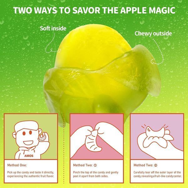 Желейні цукерки Amos Peelerz Peelable Green Apple Gummy Candy 170г 10606 фото