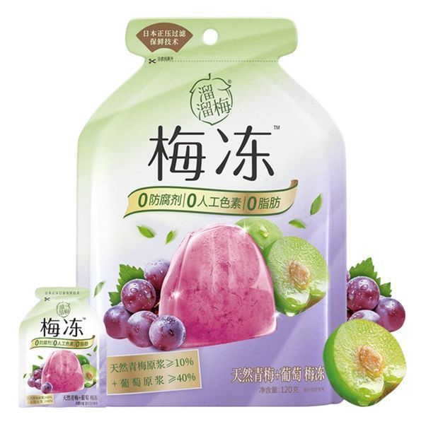 Конжак желе Liuliumei Fruit Jelly Grape and Green Plum Flavor 120г 11107 фото