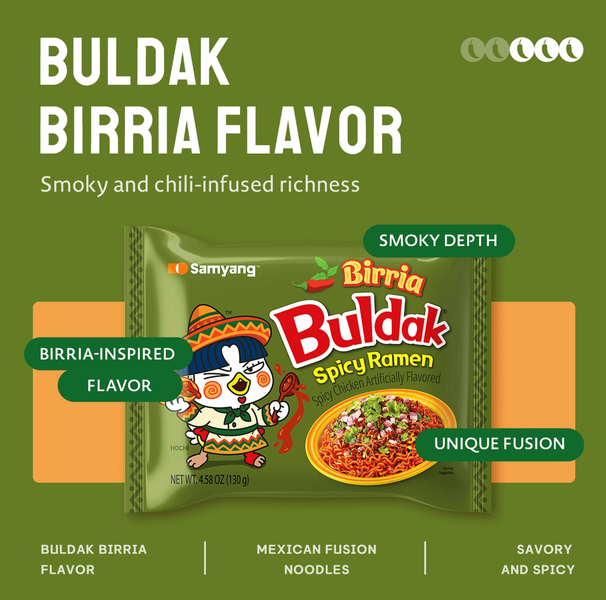 Лапша Samyang Buldak Birria Spicy Ramen 130г 11820 фото
